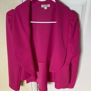 Pink woman’s crop blazer